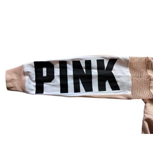 New Pink Victoria Secret crop top oversized jersey pink size XS - Picture 5 of 11